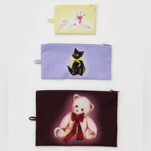 BAGGU Flat Pouch Set- Fancy Animals Set of 3